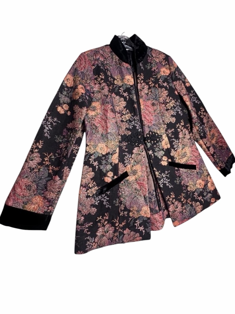 Soft Surroundings Westbury Garden Metallic Jacquard Jacket PM NWOT